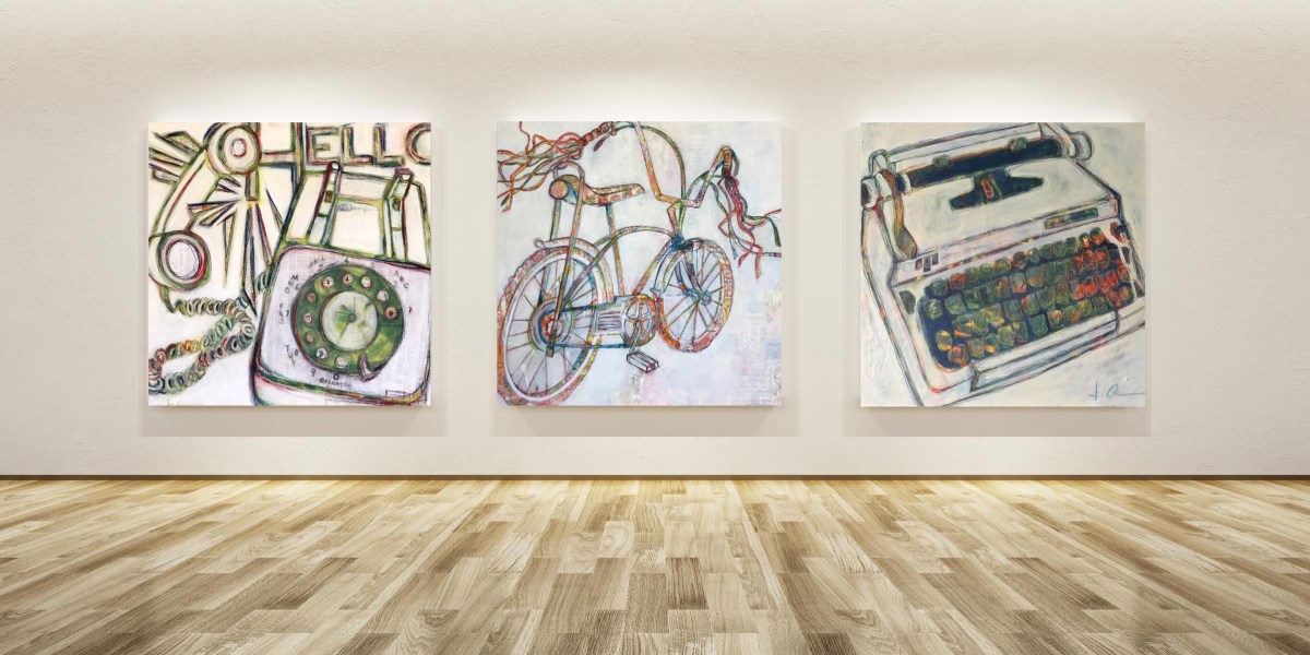 blank pictures in the gallery, 3d rendering