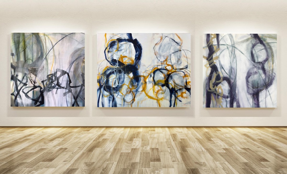 blank pictures in the gallery, 3d rendering